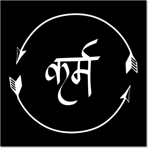 Karma in Hindi Cycle of Life Spirituality Hindu Dharma Wall Art by alltheprints